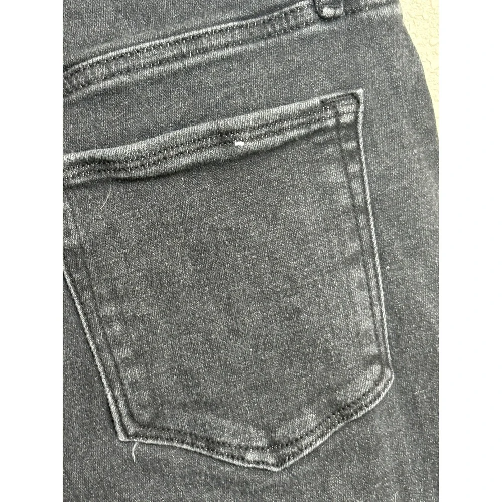 Good American High Rise Straight Leg Jeans Washed Black Size 6 / 28